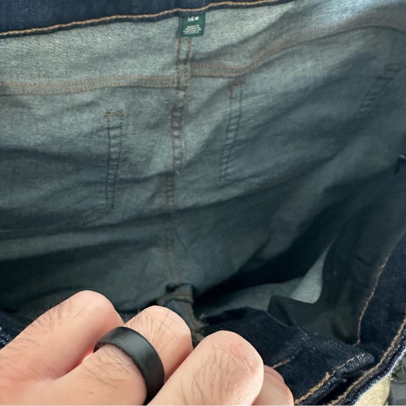 LRL Lauren Jeans Classic Straight Jeans Dark Denim Women's Size 14W Preppy - Picture 5 of 10